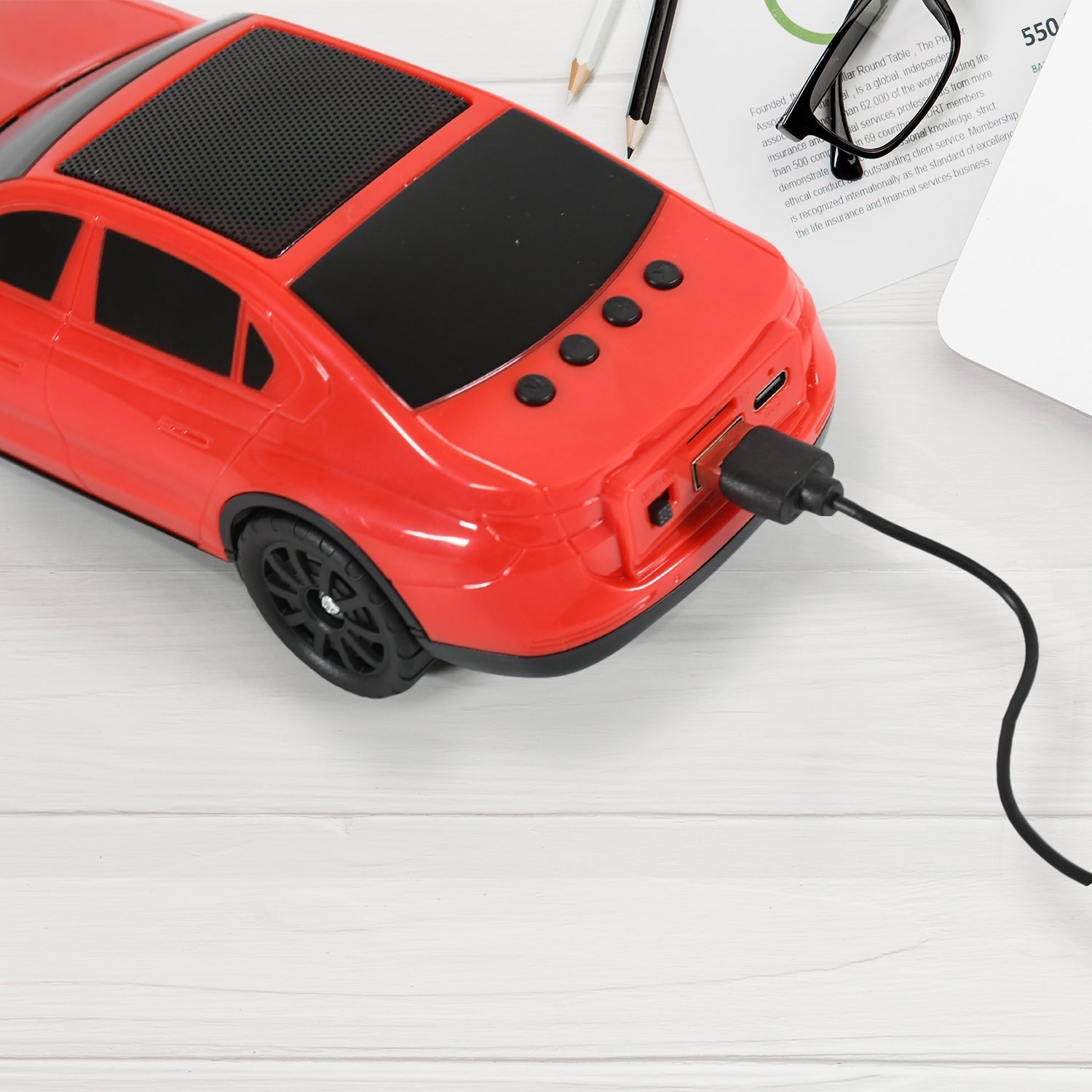 Wireless Bluetooth Speaker Portable Car Shape Music Speaker Support Bluetooth, TF Card, USB, Fm Radio Function Unique Shape Car Speaker Your Brand