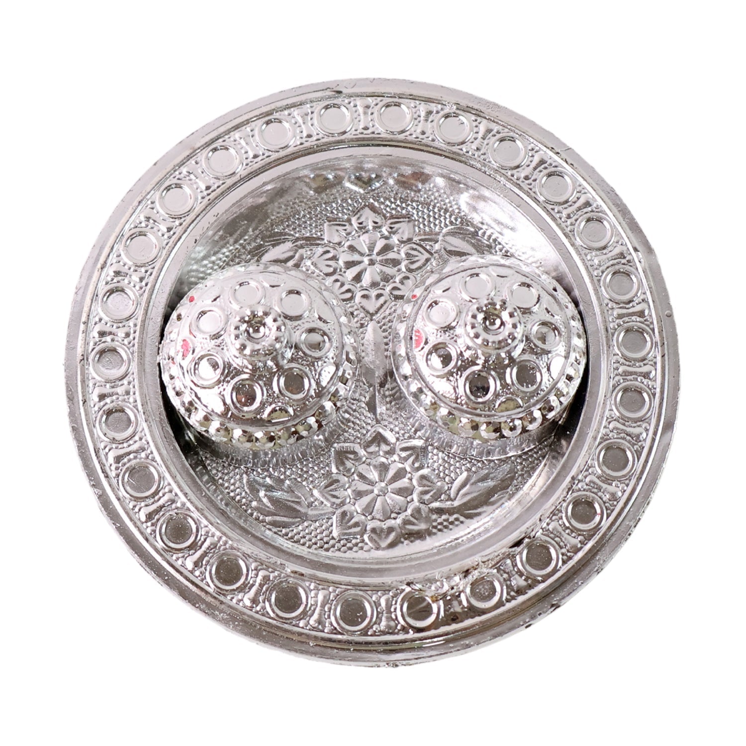 Round Shape Special Puja Thali, Kumkum Thali Holder (1 Pc / Small) Your Brand