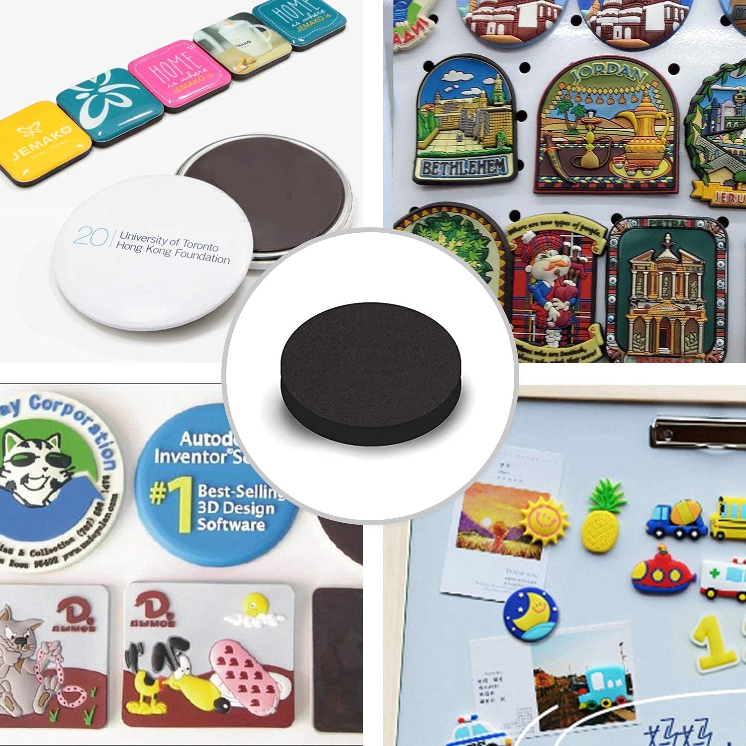 Magnets with Adhesive Backing Magnetic Tape Magnet Strips (18 Pcs Set) Your Brand