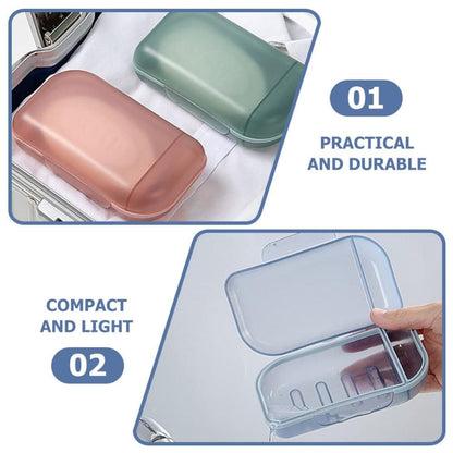 Travel Soap Container, Soap Travel Case with Lid ,Sabudani (1 Pc) Your Brand