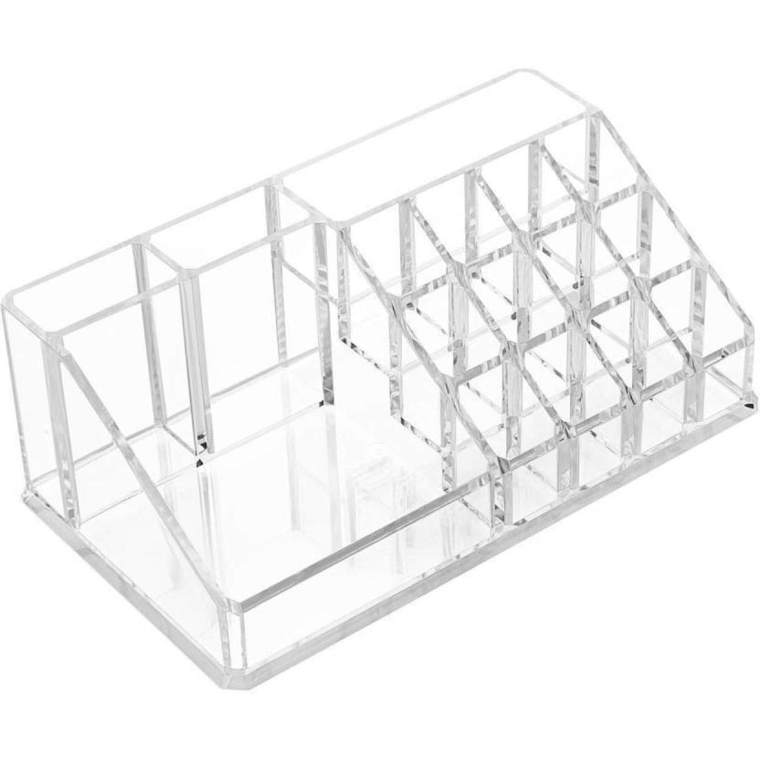 16 Compartment Cosmetic Makeup Jewellery Lipstick Storage Organiser Box, Cosmetic Storage Box Make-up Lipstick Organizer / Lipstick Holder Case  Transparent Your Brand