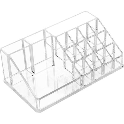 16 Compartment Cosmetic Makeup Jewellery Lipstick Storage Organiser Box, Cosmetic Storage Box Make-up Lipstick Organizer / Lipstick Holder Case  Transparent Your Brand
