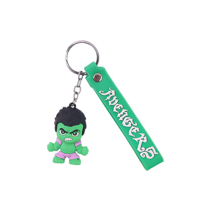 Cute Cartoon Silicone 3D Key Chain with Metal Hook & Strap (Pack of 1) Your Brand