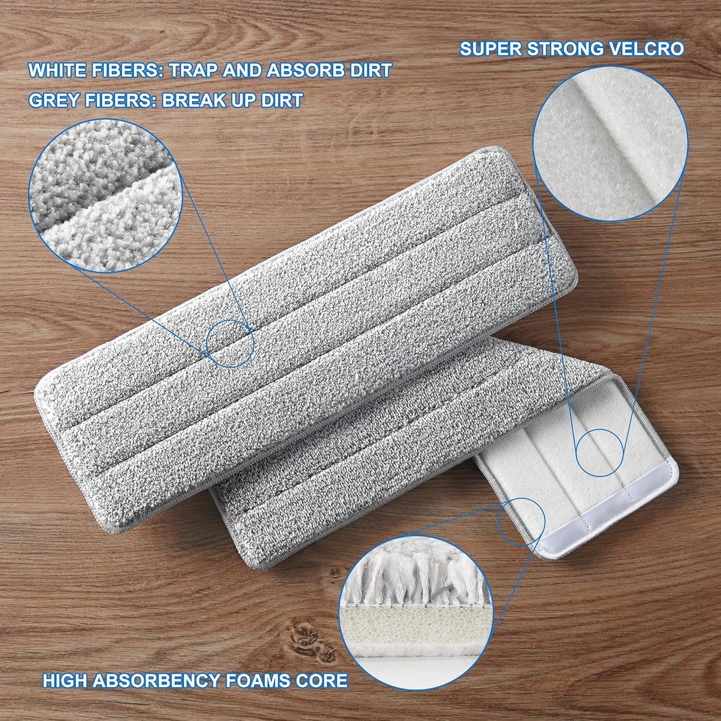 Reusable Microfiber Mop Pad Replacement (1 Pc) Your Brand