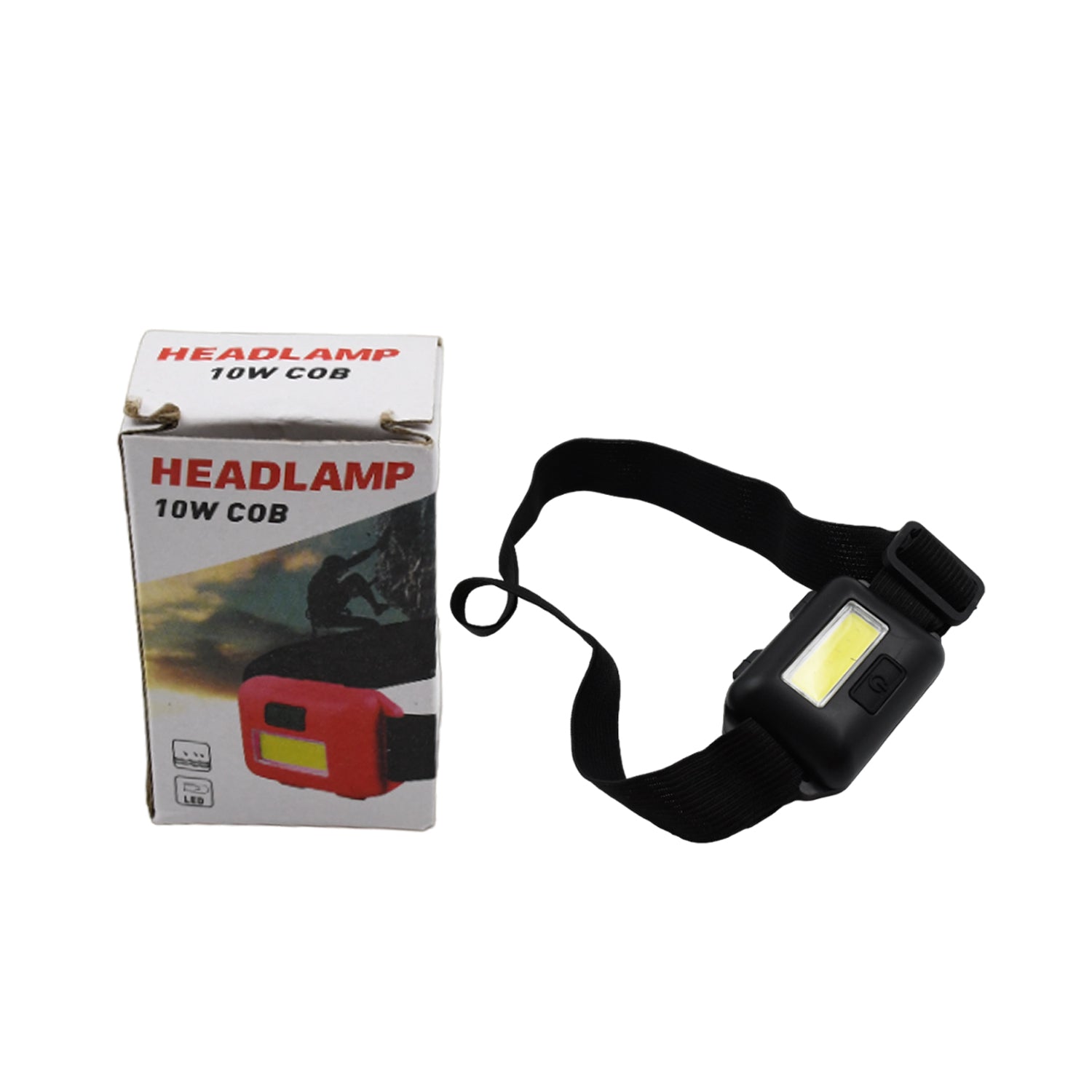 10W COB Waterproof Headlamp – Portable Lantern for Camping, Hiking, Cycling & Hunting (1 Pc) Your Brand