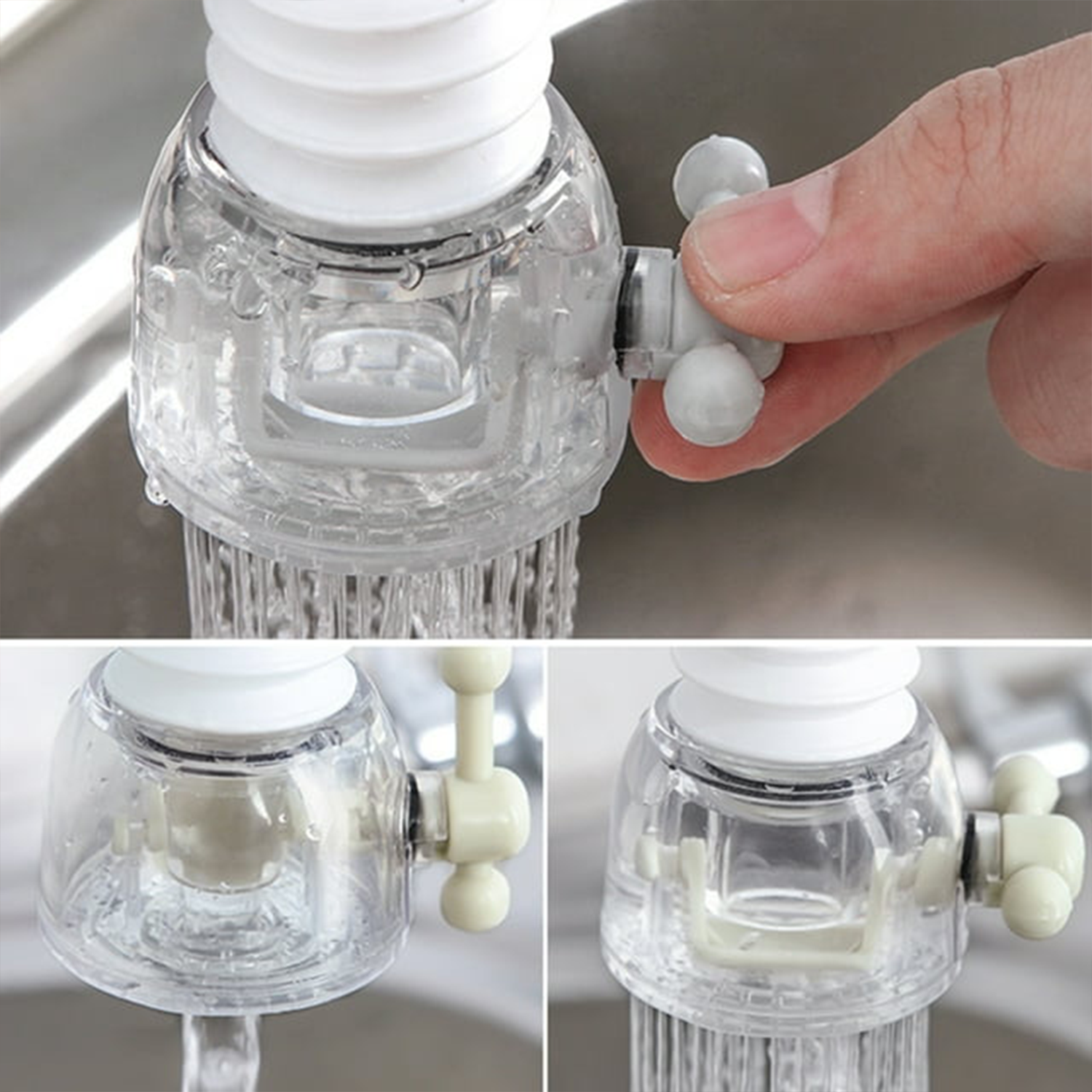 Adjustable Water Faucet Can Rotate 360 Degree Shower Head Anti spattering Water-saving Tap Nozzle Extended Filter Water Saving, Kitchen Bathroom Faucet Water-Saving Devices (1 Pc) Your Brand