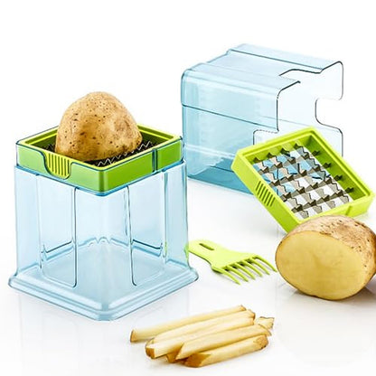 2-in-1 Potato Chipper & Slicer – French Fries Maker with Two-Blade Cutter (1 Pc) Your Brand