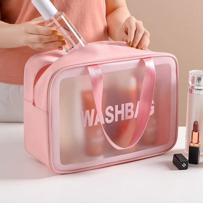 Big Zippered Cosmetic Pouch, Toiletry Bag for Cosmetics (1 Pc) Your Brand