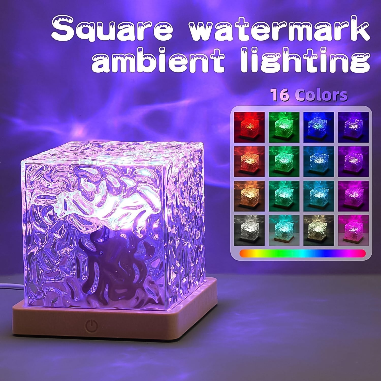 Ocean Wave Projector Lamp, 3D Water Wave LED Night Light, Water Ripple Night Lamp With Remote Your Brand