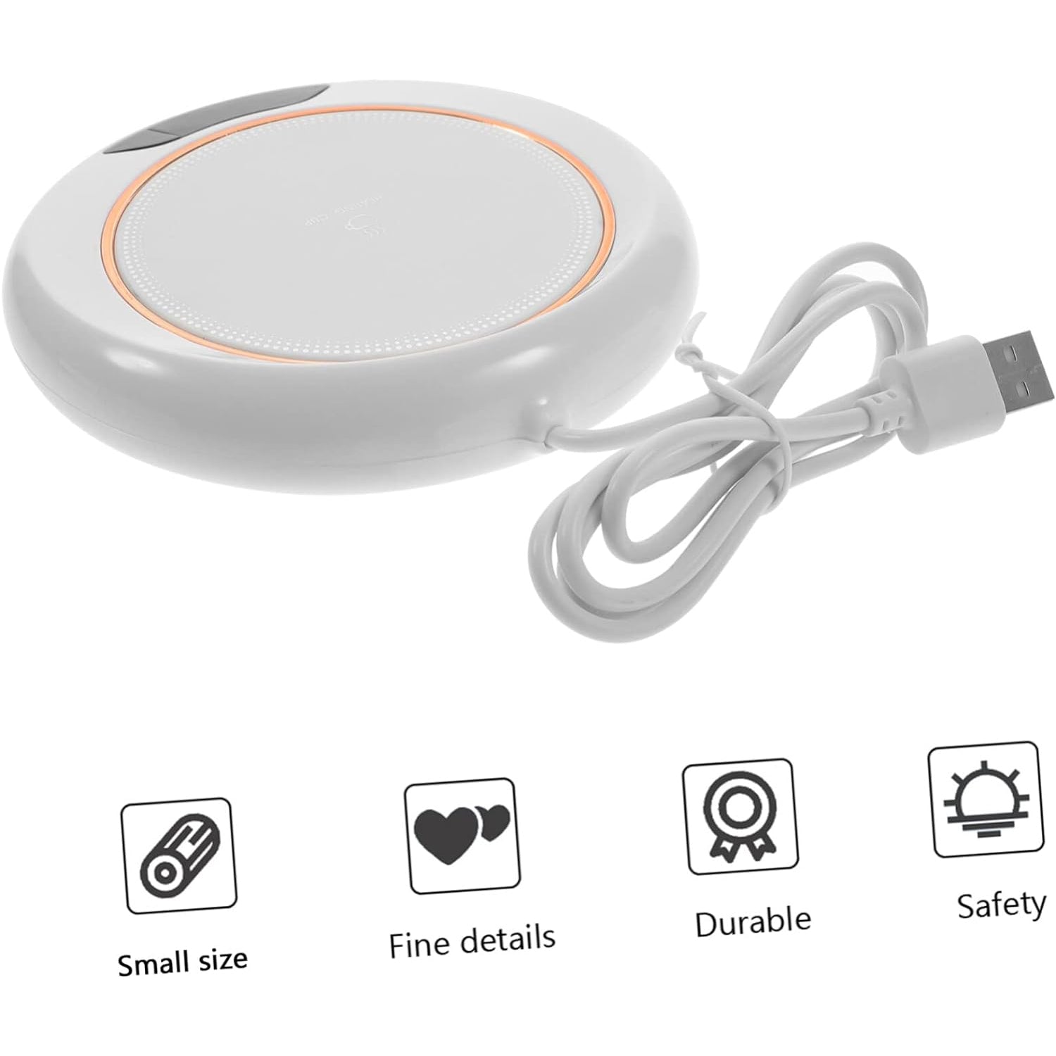 USB Warm Coaster Heated Coffee Mug Portable Office Desk Portable Cup, Heater Coffee Mug Warmer Electric Cup Warmer (1 Pc) Your Brand