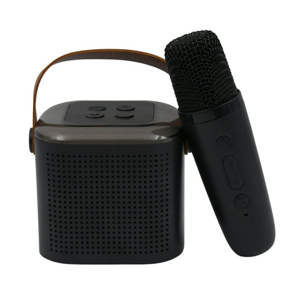 Wireless Speaker Microphone Set, RGB Light Support Memory Card PortableKaraoke Machine Perfect  for Travel TV Your Brand