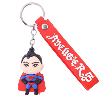 Cute Cartoon Silicone 3D Key Chain with Metal Hook & Strap (Pack of 1) Your Brand