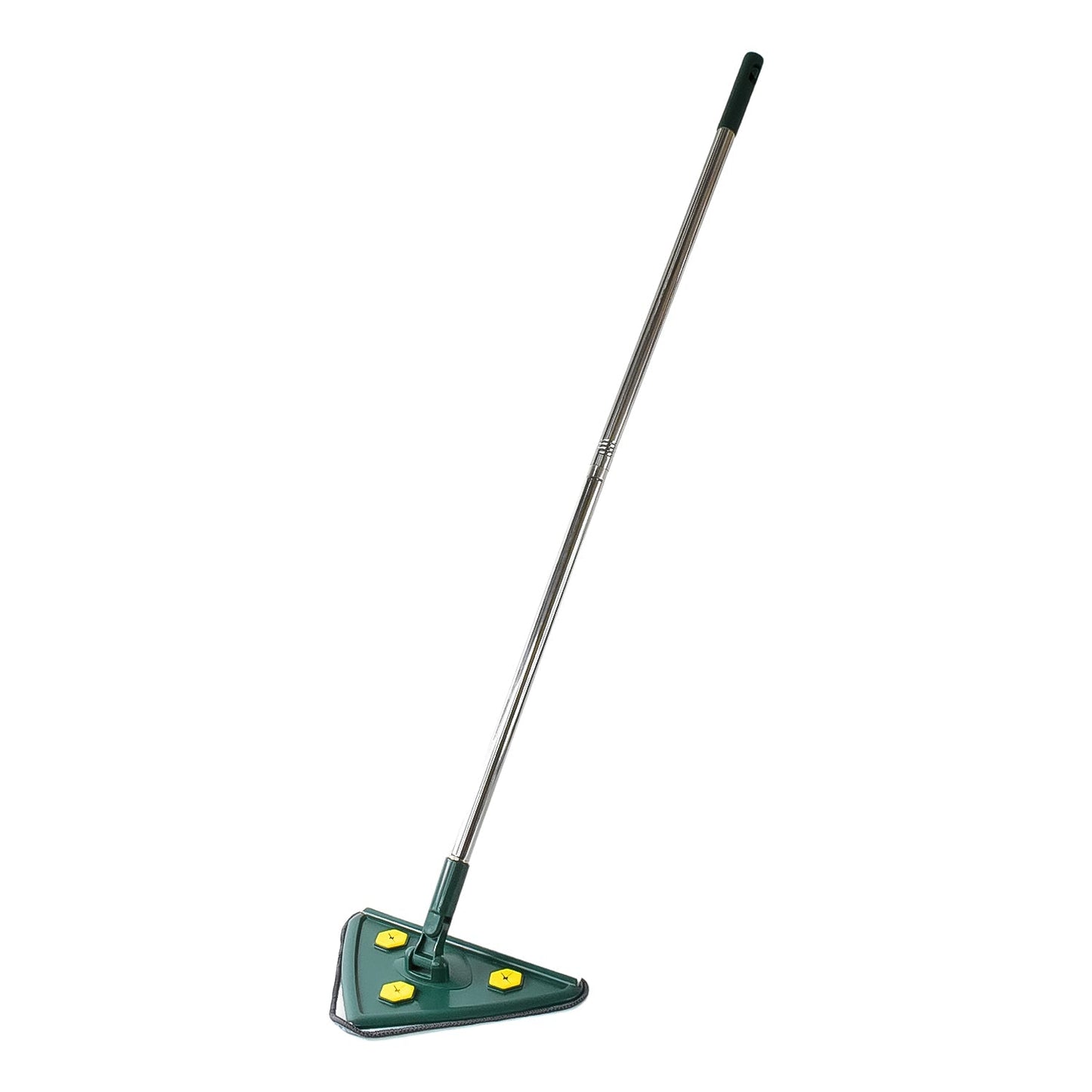 2-in-1 Extendable Triangle Mop – Retractable, 360° Rotating, Telescopic & Reusable Mop Heads (1 Pc) Your Brand