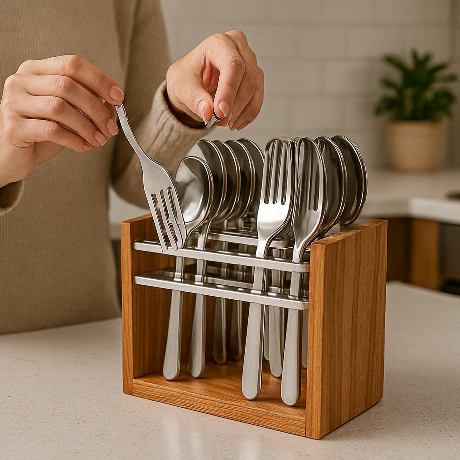 Apex Premium Stainless Steel Cutlery Set (24 Pc) Your Brand