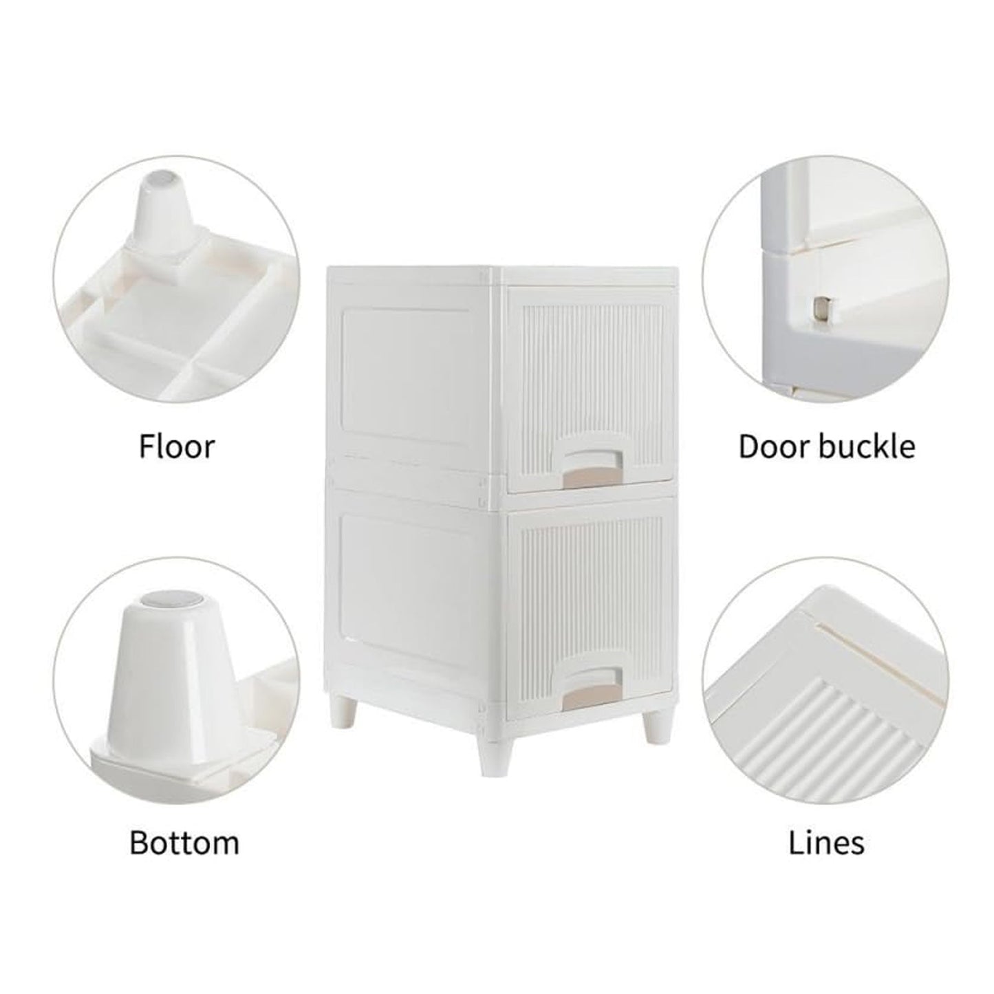 Multipurpose Storage Cabinet, Storage Solutions plastic drawers || Multi Layer Wardrobe Storage Drawers || Foldable Multipurpose Drawer Units For Kitchen, Bathroom, Bedroom, Cloth (2 Layer) Your Brand