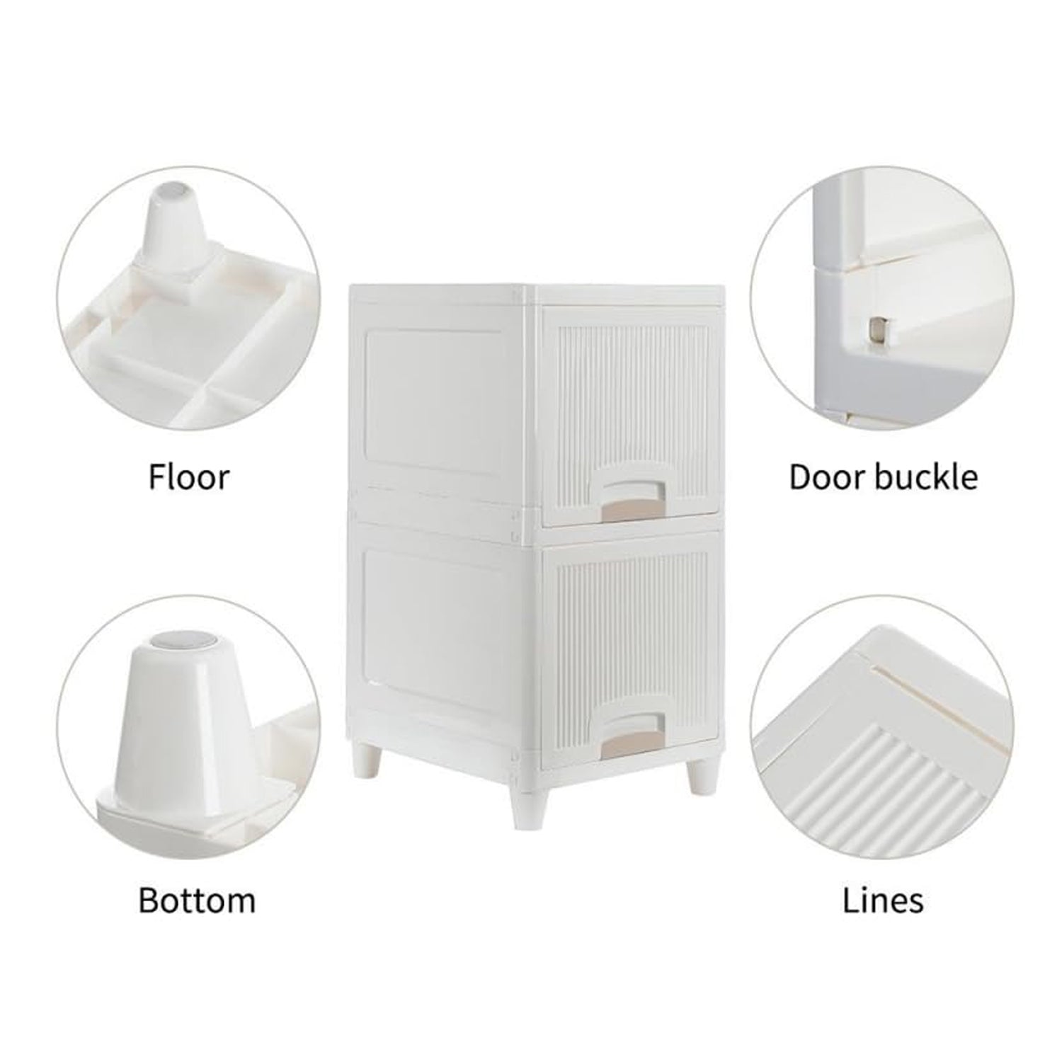 Multipurpose Storage Cabinet, Storage Solutions plastic drawers || Multi Layer Wardrobe Storage Drawers || Foldable Multipurpose Drawer Units For Kitchen, Bathroom, Bedroom, Cloth (2 Layer) Your Brand