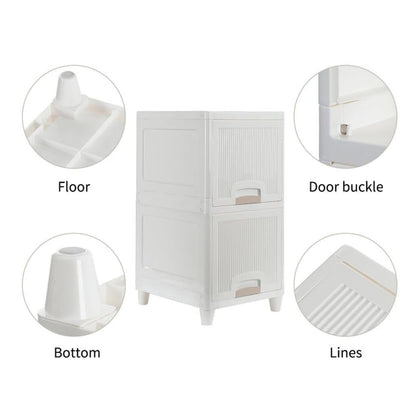 Multipurpose Storage Cabinet, Storage Solutions plastic drawers || Multi Layer Wardrobe Storage Drawers || Foldable Multipurpose Drawer Units For Kitchen, Bathroom, Bedroom, Cloth (2 Layer) Your Brand