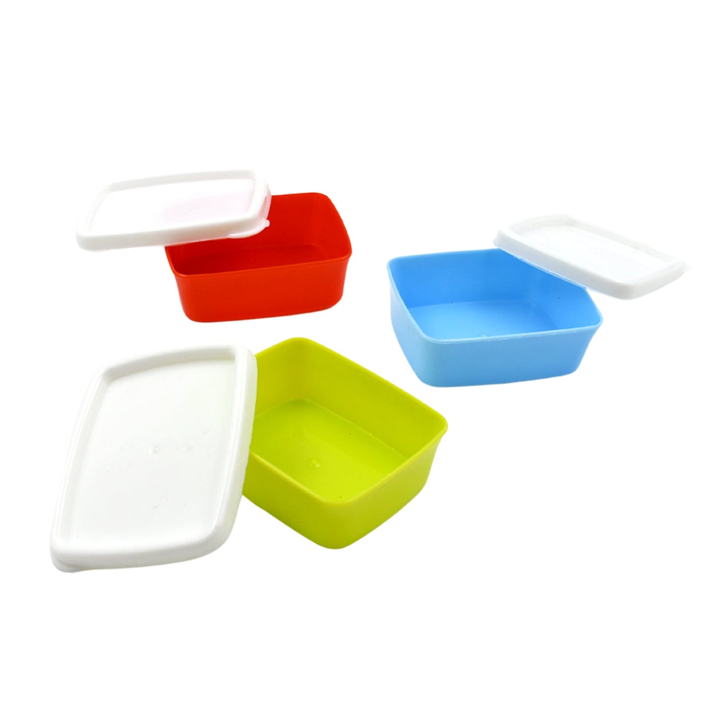3-Piece Multicolor Airtight Container Set – Rectangular Food & Fridge Storage Your Brand