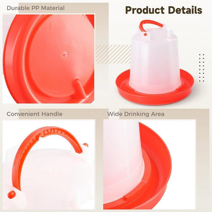 Automatic Chicken Drinker Chicken Feeder with Humanized Handle Your Brand