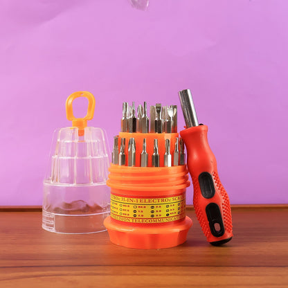 (SET OF 4PC) SCREWDRIVER SET, STEEL 31 IN 1 WITH 30 SCREWDRIVER BITS, PROFESSIONAL MAGNETIC DRIVER SET, B Grade Your Brand