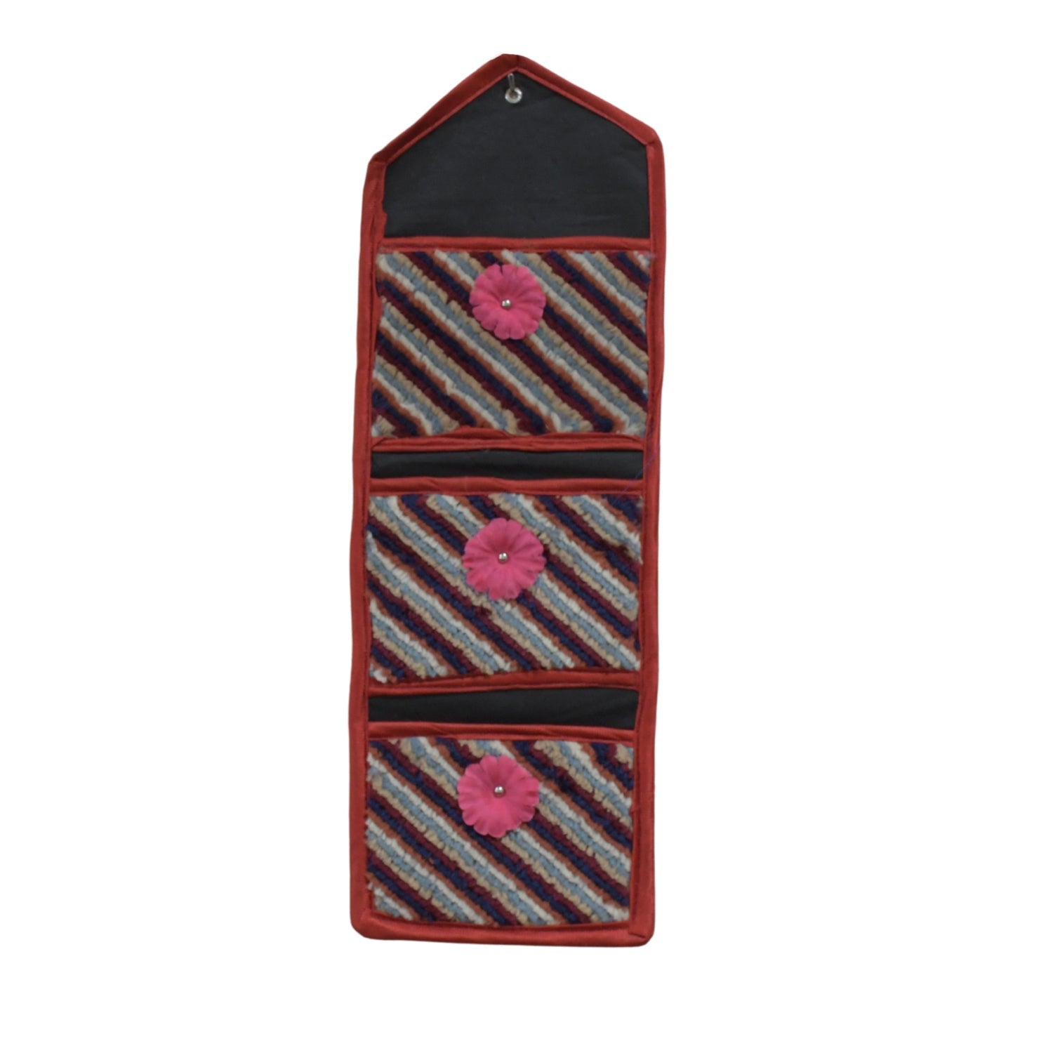 Foldable Hanging Organizer with 3 Pockets - Wall Hanging Letter Holder Your Brand