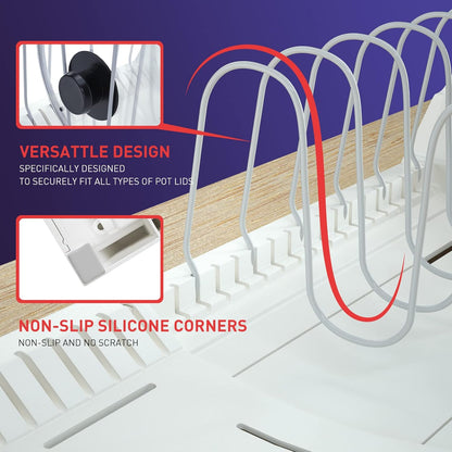 Pots and Pans Organizer Rack for Under Cabinet Your Brand