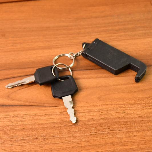 2 in 1 Plastic Keychain with Mobile Stand / Phone Holder (5 Pcs Set / Multicolor) Your Brand