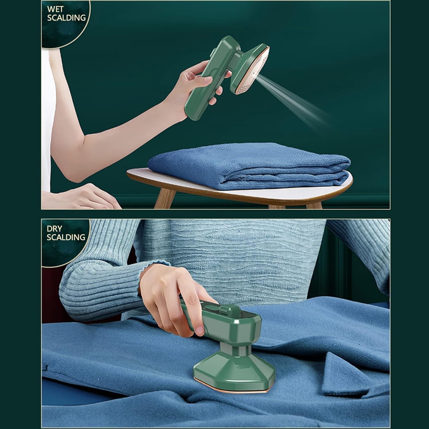 Mini Steamer & Iron: 2-in-1 Portable Travel Friendly Your Brand