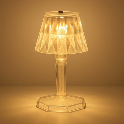 2in1 Transparent Mini Crystal Table Lamp with Reflection Light Your Brand