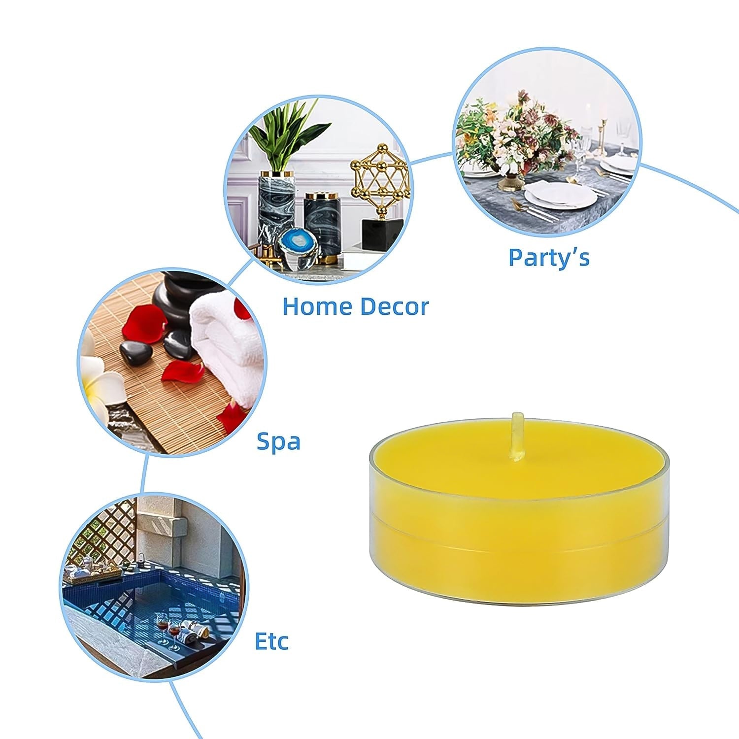 Tealight Diwali Candle – Smokeless, Long-Burning, Mix Color, Diwali (1 Pc / Mix Color) Your Brand