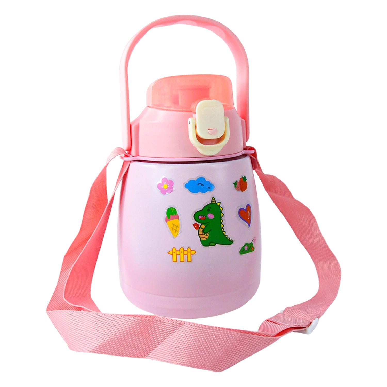 Stainless Steel Vacuum Insulated Water Bottle with Handle & Sticker (700 ML) Your Brand