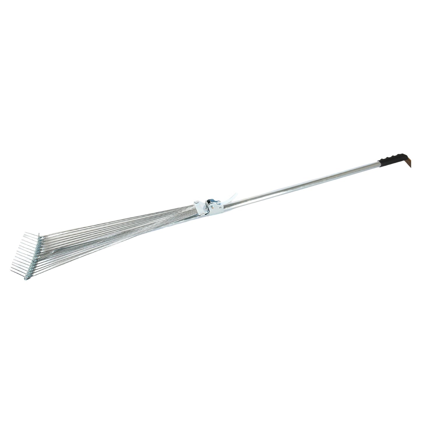 115-152 CM Rake for Gardening, Stainless Steel Telescopic Garden Rake for Quick Clean Up of Lawn and Yard, Adjustable Rake Claws Spacing Garden Broom with Long Handle for Clean Leaves (MOQ :- 12 pc) Your Brand