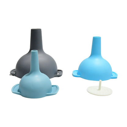 3 in 1 Kitchen Funnel Set of 3, Funnel for Filling Bottle, Small Canning Funnel with Handle, Food Grade Plastic Funnel with Detachable Strainer Filter for Liquid, Dry Ingredients, and Powder Your Brand
