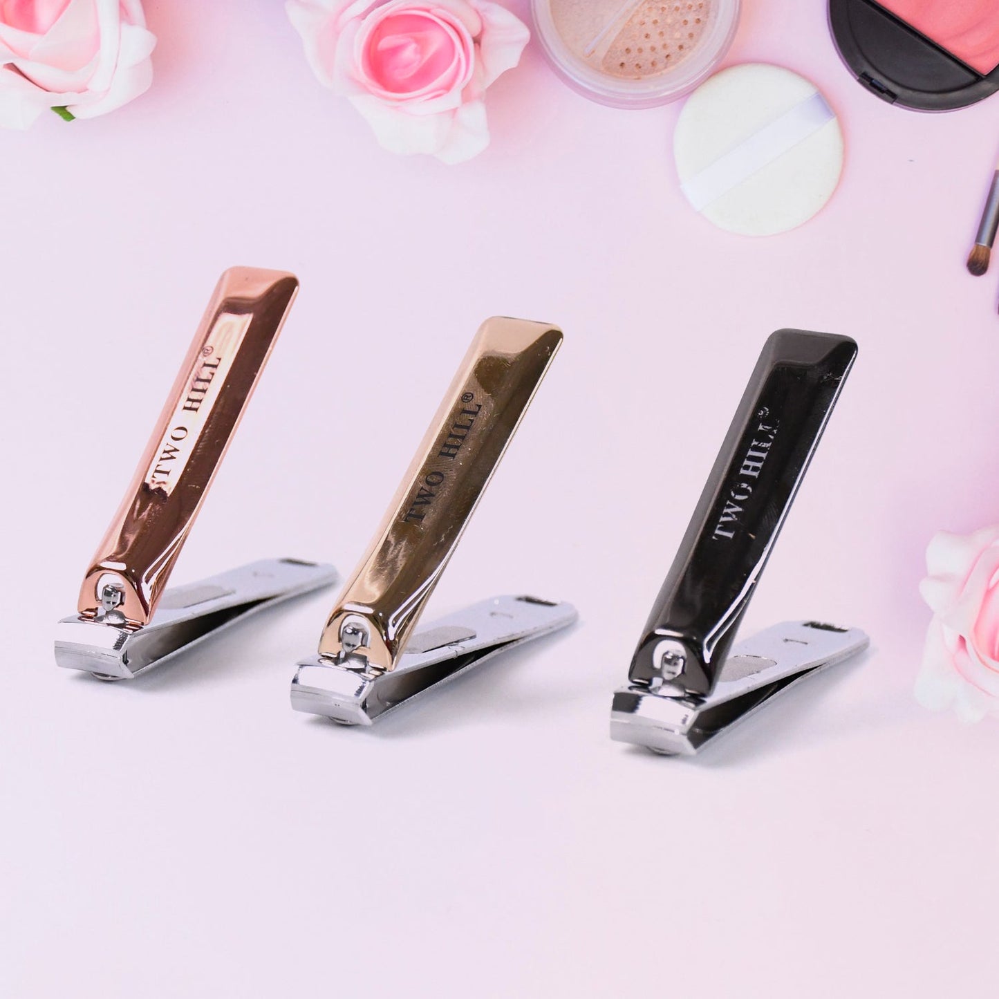 Stainless Steel Cute Nail Clipper with Nail Catcher, Nail File (12 Pcs Set / Mix Design) Your Brand