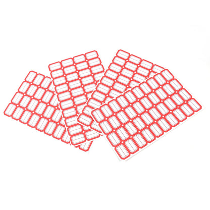Multipurpose Blank Label Sticker Sheets Red Border Self-Adhesive Writable Stickers for Bottles (50 Sheet) Your Brand
