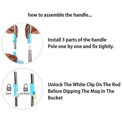 Adjustable Stainless Steel Mop Rod Set 120 cm Your Brand