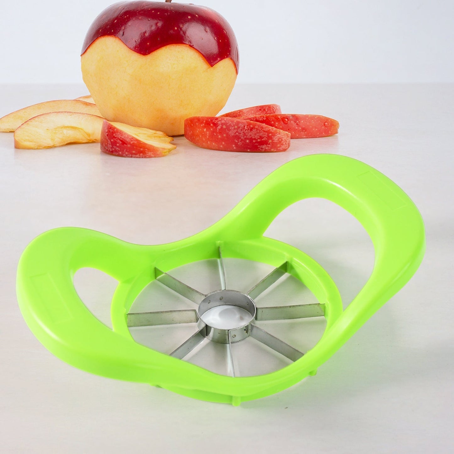Multi Purpose Fruit Slicer Apple Cutter Regular With 8 Stainless Steel Blades Apple Slicer (1 Pc) Your Brand