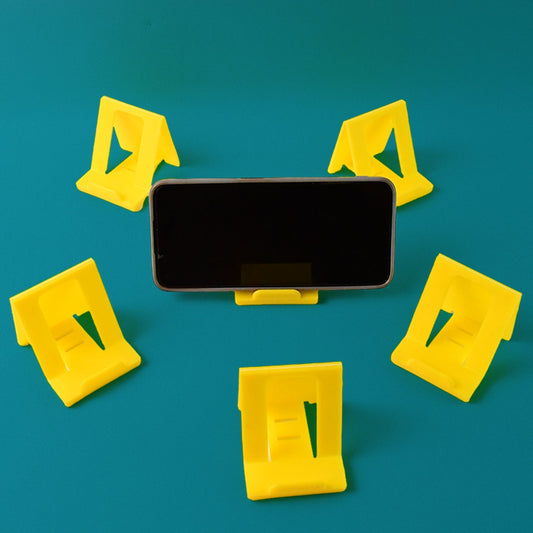 Adjustable Foldable Plastic Mobile Phone Stand (6 Pc / Mix Color) Your Brand
