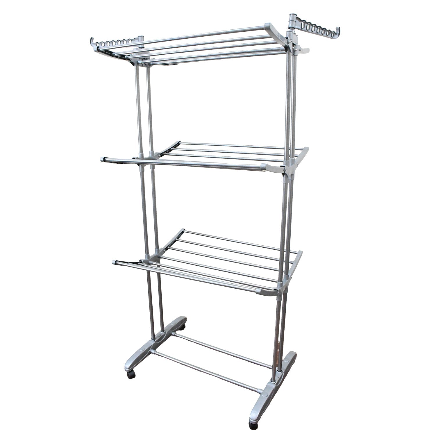 Premium Heavy Duty Stainless Steel 3 Layer Foldable Cloth Drying Stand (1 Set / With Color Box) Your Brand
