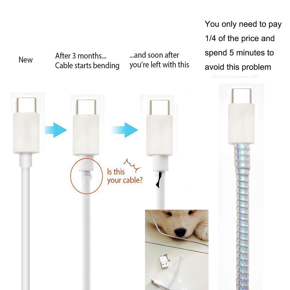 Metallic Cable Protector for Cords & Headphones (Spiral Wrap) Your Brand