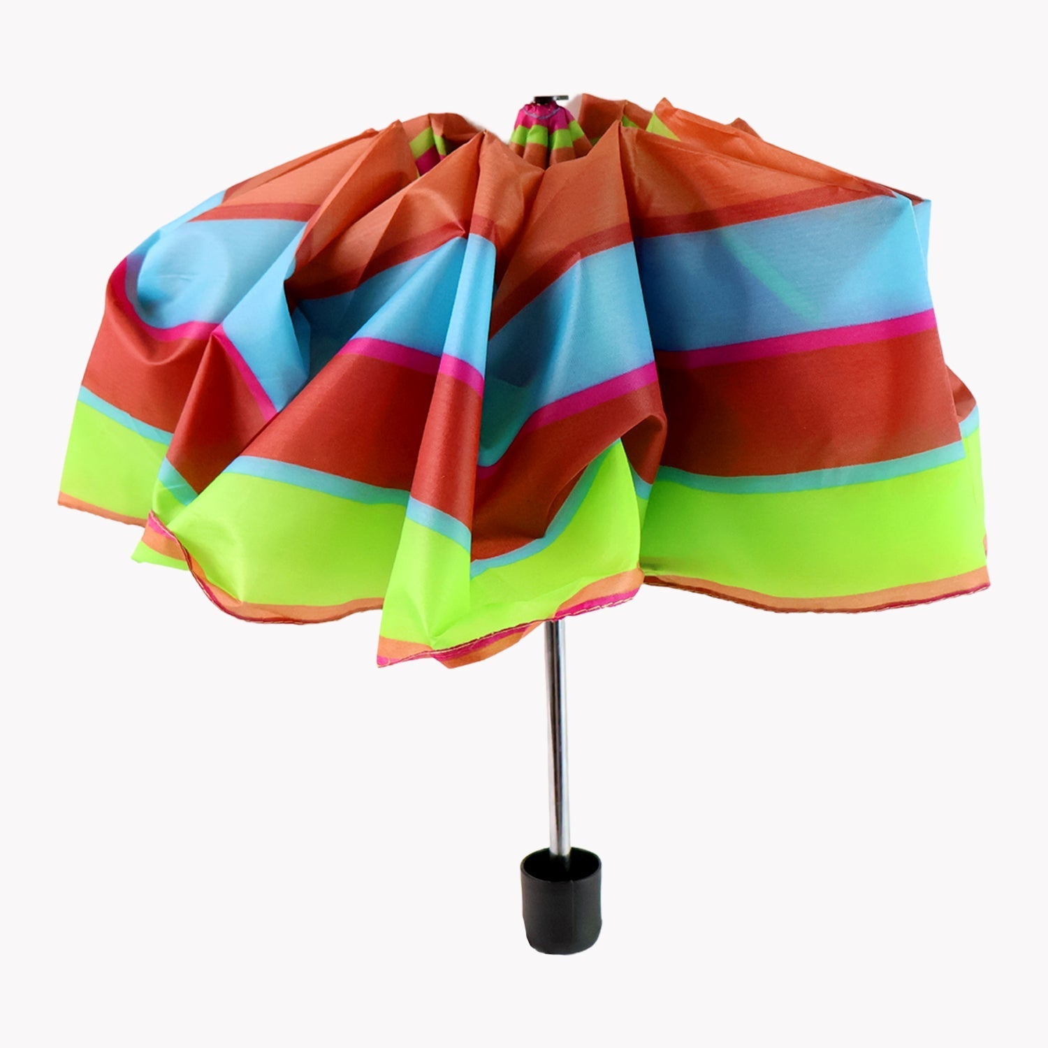 3-Fold Sun & Rain Protective Solid Foldable Umbrella, (1 Pc / Mix Design) Your Brand