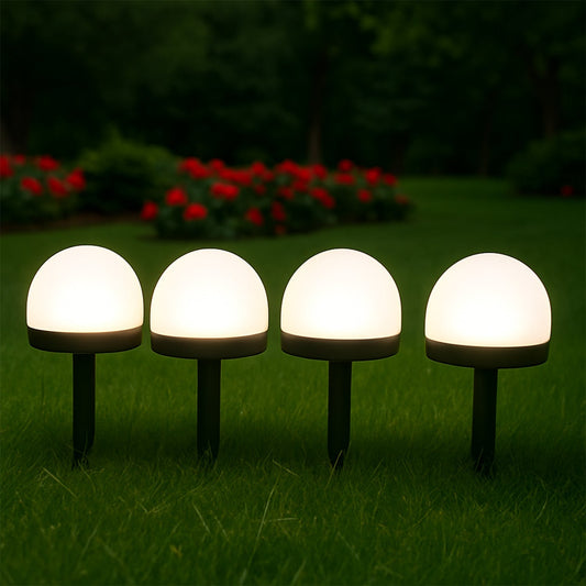 Dome Solar Garden Light Set (4 Pc) Your Brand