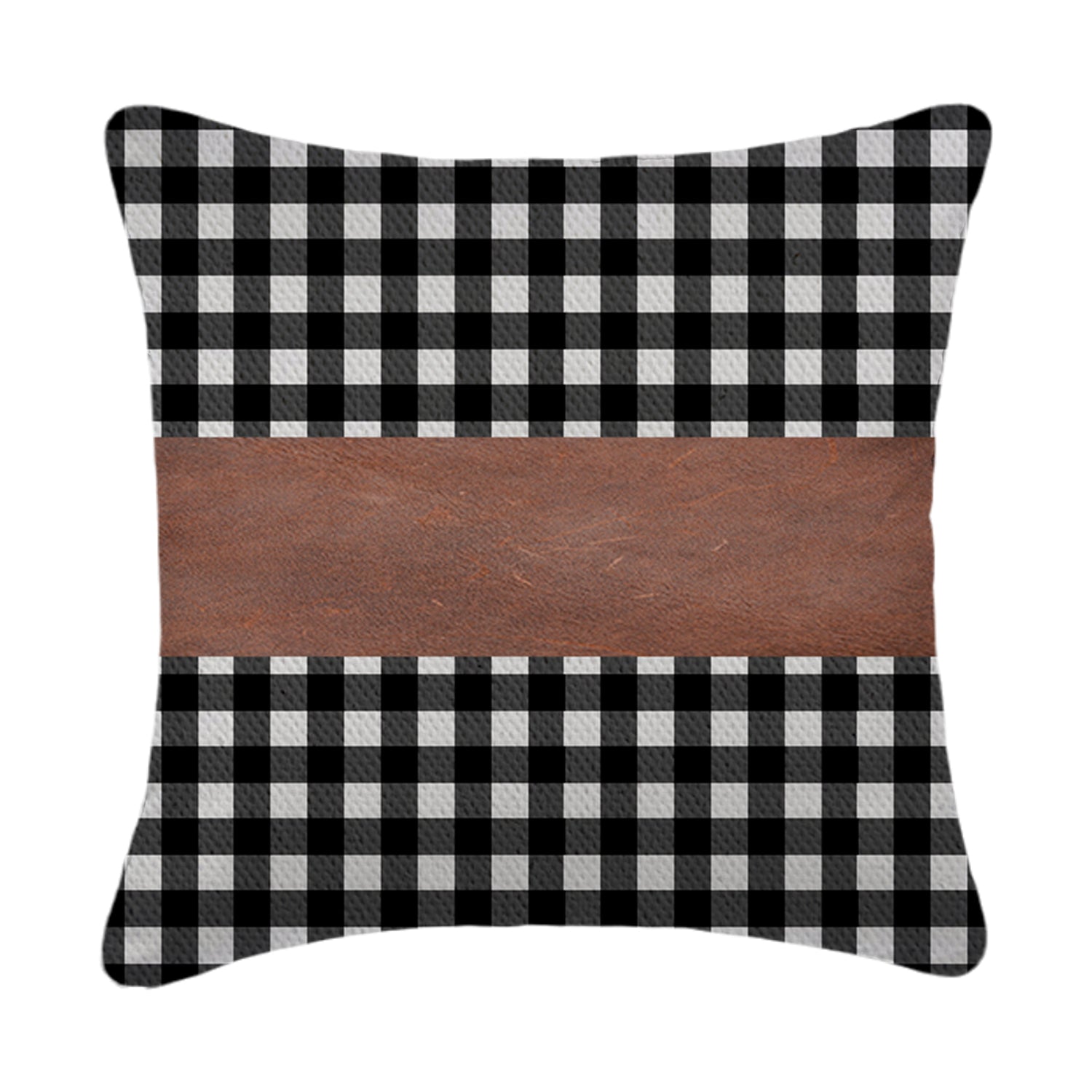 Pillow Covers, Leather & Cotton Cushion Covers (17 × 17 Inch / 1 Pair / 2 Pc) Your Brand