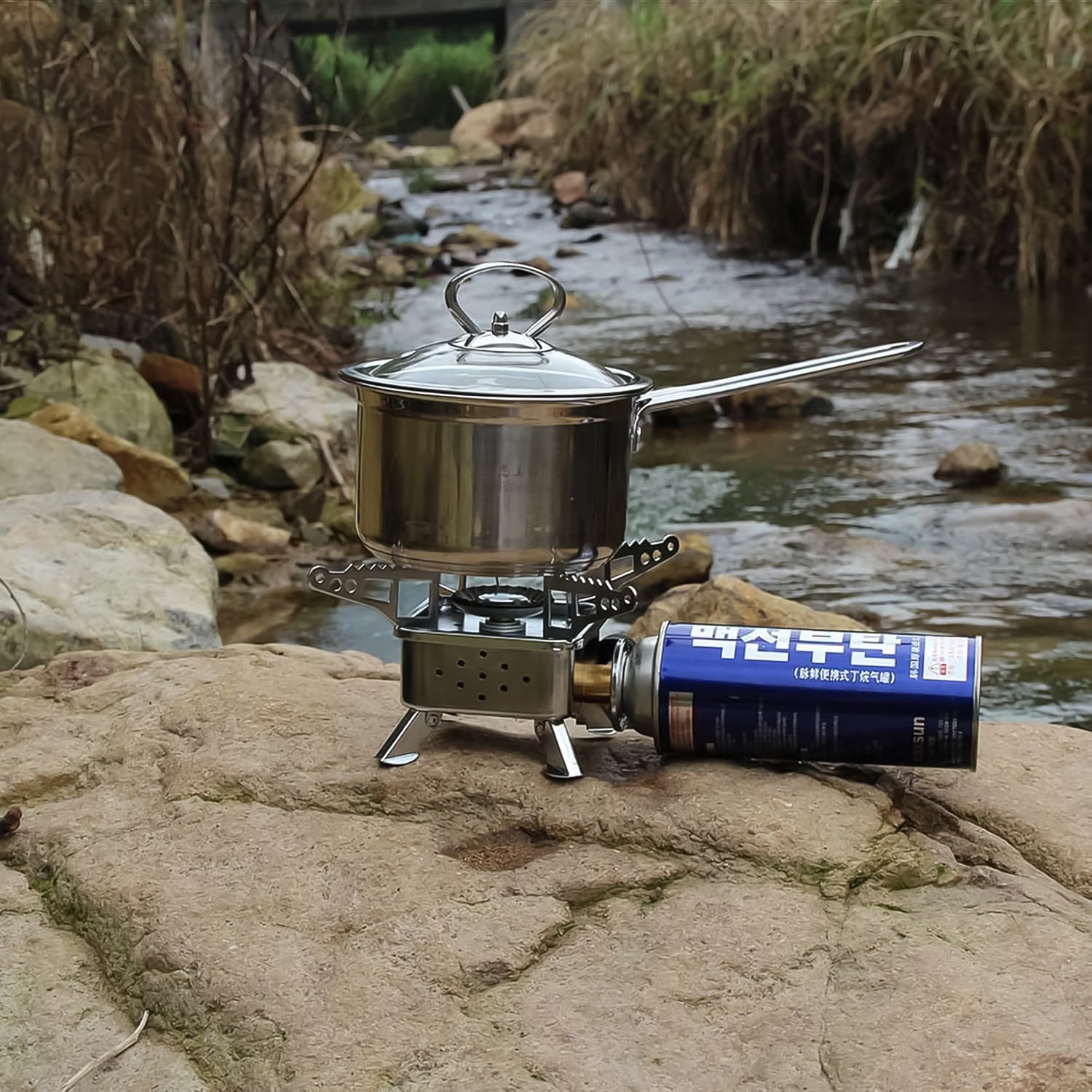 Mini Portable Square Camping Stove (1 Pc) Your Brand