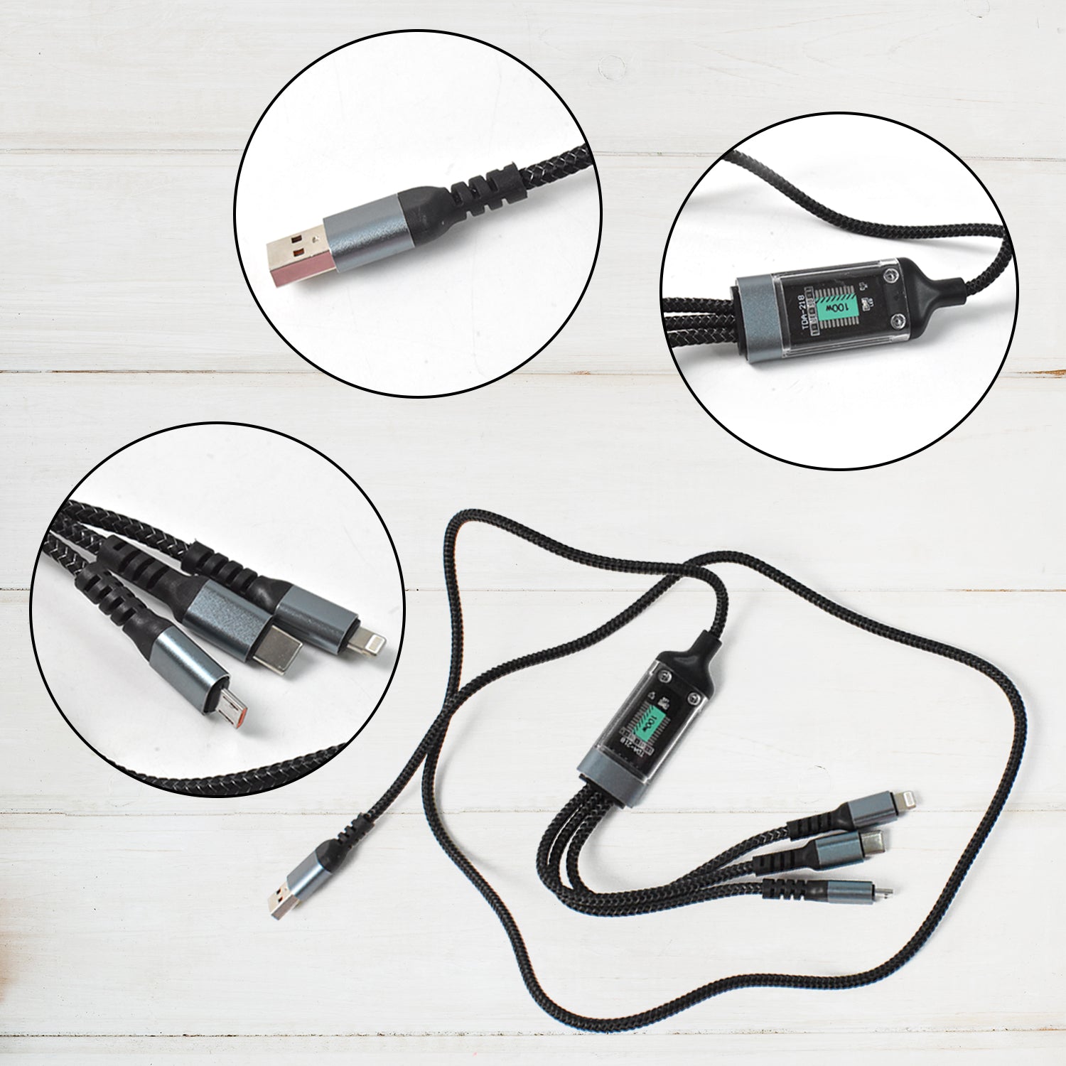3-in-1 Super Fast Charging Cable 100w Your Brand