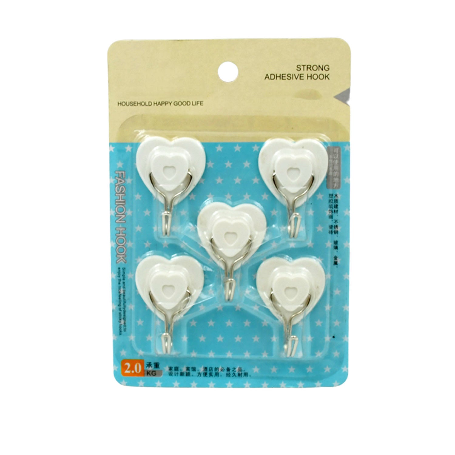 Multipurpose Strong Hook Self-Adhesive hooks for wall Heavy Plastic Hook, Sticky Hook Household For Home , Decorative Hooks, Bathroom & All Type Wall Use Hook , Suitable for Bathroom, Kitchen, Office (5 Pc Set) Your Brand