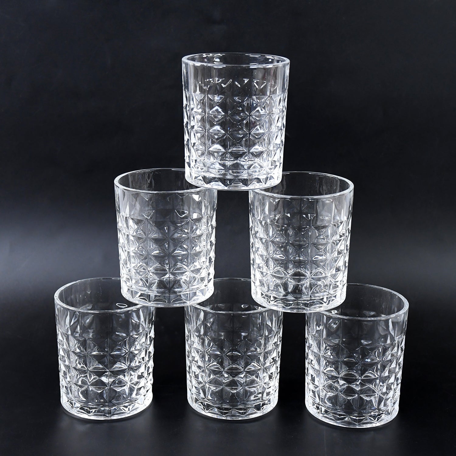 Premium Crystal-Style Glass Tumbler Set (6 Pc / 210 ML) Your Brand