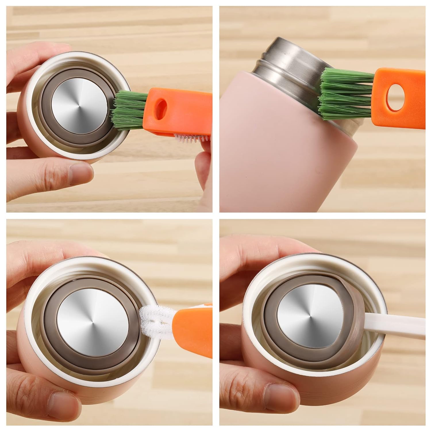 3-in-1 Multifunctional Cleaning Brush Set – Mini Bottle, Cup & Lid Cleaner (1 Pc) Your Brand