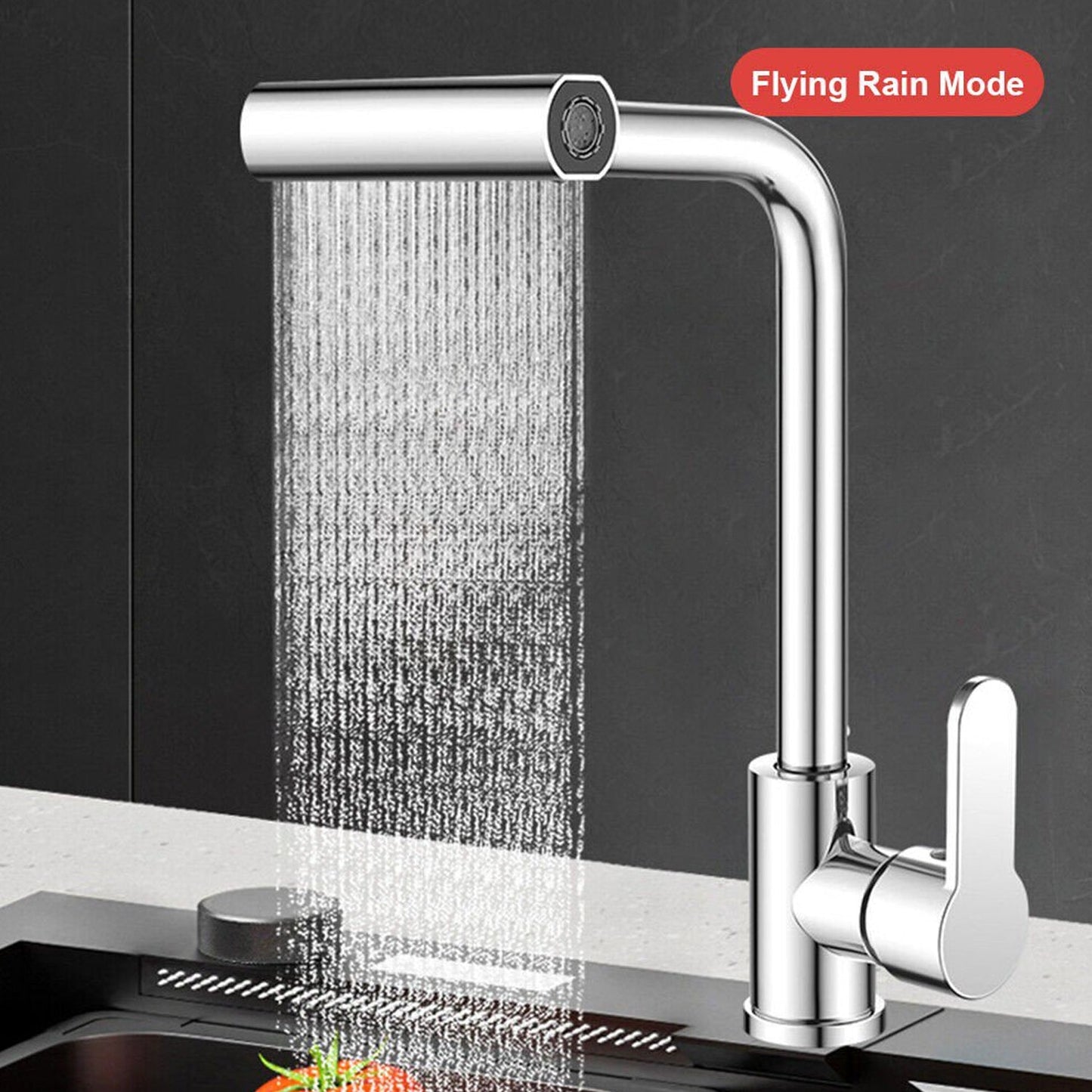 360° Rotating Waterfall Kitchen Faucet – Touch & Swivel Sink Extender (4 In 1 ) Your Brand