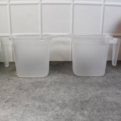 Plastic Transparent Bathroom Water Mug (4 pc / Mix colour / 1000 ML) Your Brand